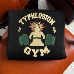 Pokemon Gym Embroidered Sweatshirt, Workout Style Embroidered Shirt3