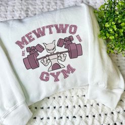 Pokemon Gym Embroidered Sweatshirt, Workout Style Embroidered Shirt5