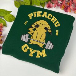 Pokemon Gym Embroidered Sweatshirt, Workout Style Embroidered Shirt9