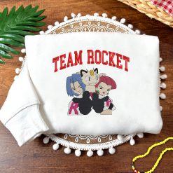 Pokemon Team Rocket Embroidered Sweatshirt, Vintage Anime Embroidered Shirt