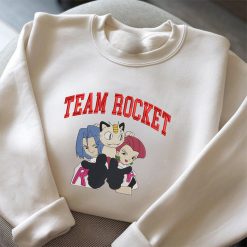 Pokemon Team Rocket Embroidered Sweatshirt, Vintage Anime Embroidered Shirt2
