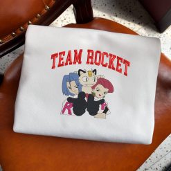 Pokemon Team Rocket Embroidered Sweatshirt, Vintage Anime Embroidered Shirt4