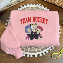 Pokemon Team Rocket Embroidered Sweatshirt, Vintage Anime Embroidered Shirt