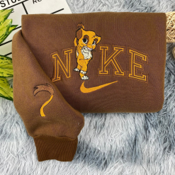 Simba And Nala Nike Matching Embroidered Sweatshirts, The Lion King Nike Embroidered Sweatshirts