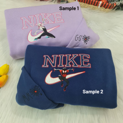 Spiderman Miles Morales and Gwen Stacy Nike Embroidered Sweatshirts, Nike Matching Embroidery