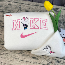 Spiderman and Gwen Stacy Kitty Nike Embroidered Sweatshirts, Nike Matching Embroidery (3)