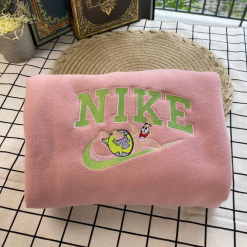 Spongbob And Patrick Nike Embroidered Sweatshirts, Nike Matching Embroidery