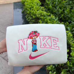 Strawberry Shortcake Nike Embroidered Sweatshirts, Nike Couple Embroidery, Gift For Your Friends (3)
