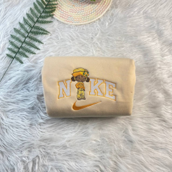 Strawberry Shortcake and Orange Blossom Couple Nike Embroidered Sweatshirt, Nike Couple Embroidered Hoodies