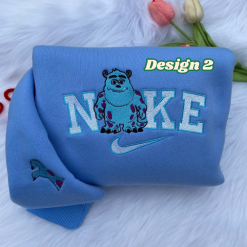 Sulley And Mike Nike Embroidered Sweatshirts, Nike Matching Embroidery