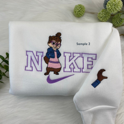 The Chipmunks Simon And Jeanette Couple Nike Embroidered Sweatshirts, Nike Matching Embroidery