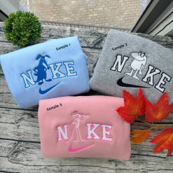 The Pink Panther Show Nike Embroidered Sweatshirts, Nike Matching Embroidery