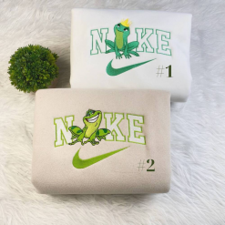 The Princess and the Frog Disney Nike Embroidered Sweatshirts, Nike Embroidered Matching Couple Shirts