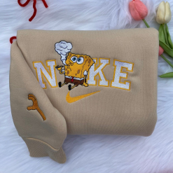 The SpongeBob SquarePants Couple Nike Embroidered Sweatshirts, Nike Matching Embroidery