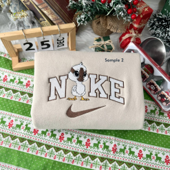 The Wild Robot Nike Embroidered Sweatshirts , Nike Couple Embroidered Sweatshirts (2)