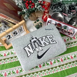 The Wild Robot Nike Embroidered Sweatshirts , Nike Couple Embroidered Sweatshirts (3)