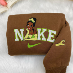 Tiana And Naveen Disney Nike Embroidered Sweatshirts, Nike Couple Embroidered Sweatshirts (3)