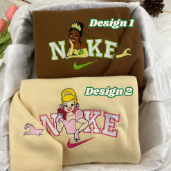 Tiana Princess And Charlotte La Bouff Nike Matching Embroidered Sweatshirts, Hoodie, T-shirt