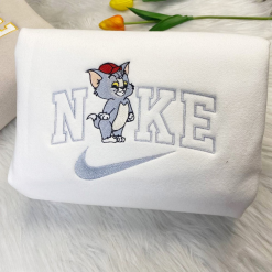 Tom And Jerry Nike Embroidered Sweatshirts, Couple Matching Hoodies (3)