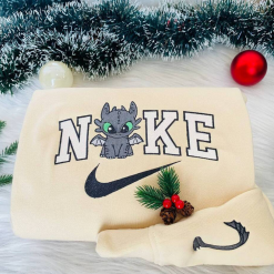 Toothless Night Fury And Light How To Train Your Dragon Disney Nike Embroidered Sweatshirt, Nike Matching Embroidered Hoodies (5)