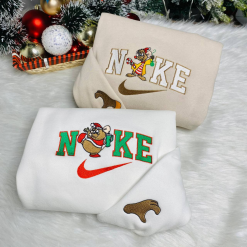 Vintage Jaq and Gus Cinderella Nike Embroidered Sweatshirts, Nike Matching Embroidery