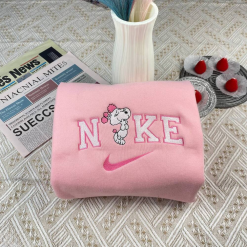 Vintage Snoopy Couple Nike Embroidered Sweatshirts, Nike Matching Embroidery