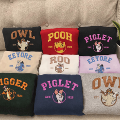 Winnie the Pooh And Friends of the Hundred Acre Wood Embroidered Sweatshirt, Hoodie, T-shirt