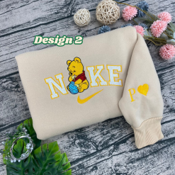 Winnie the Pooh Characters Nike Matching Embroidered, Disney Nike Embroidered Hoodies (3)