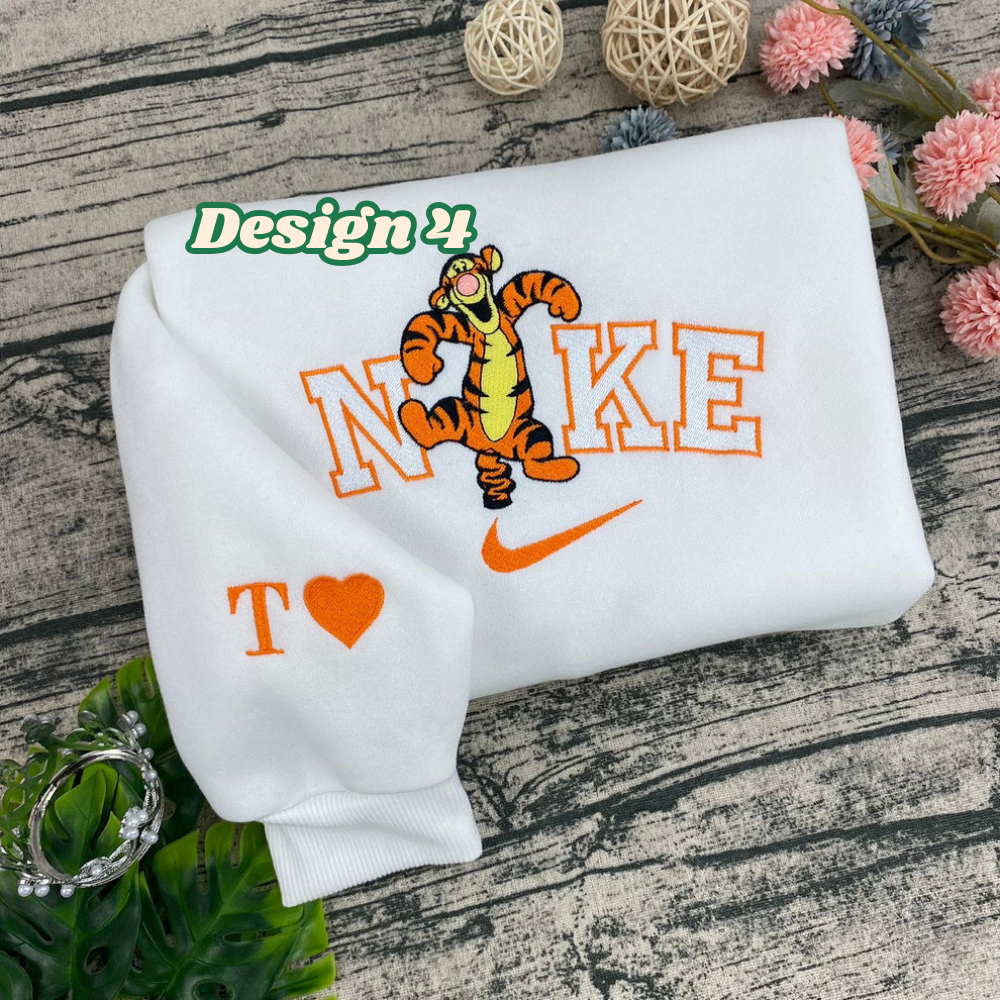 Winnie the Pooh Characters Nike Matching Embroidered, Disney Nike Embroidered Hoodies Winnie the Pooh Characters Nike Matching Embroidered, Disney Nike Embroidered Hoodies